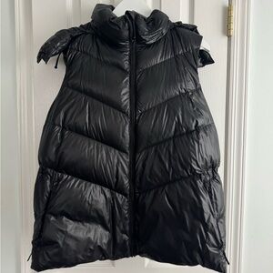Athleta Black Quilted Puffer Vest